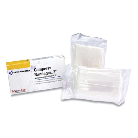 First Aid Only Compress Bandages, 3 x 2, 2PK 2-005/AN266